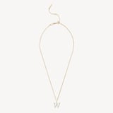 Diamond Initial W Necklace 0.107ct Diamond