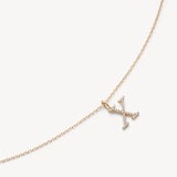 Diamond Initial X Necklace 0.140ct Diamond
