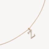 Diamond Initial Z Necklace 0.127ct Diamond