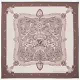 Aspinal Signature Shield Silk Scarf Moleskin Pure Silk