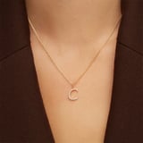 Diamond Initial C Necklace 0.148ct Diamond