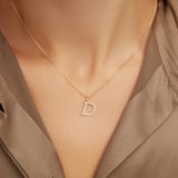 Diamond Initial D Necklace 0.148ct Diamond