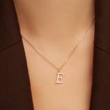 Diamond Initial E Necklace 0.113ct Diamond