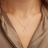 Diamond Initial G Necklace 0.126ct Diamond