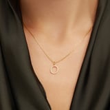 Diamond Initial O Necklace 0.126ct Diamond