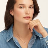 Diamond Initial W Necklace 0.107ct Diamond