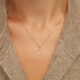 Diamond Initial Z Necklace 0.127ct Diamond