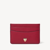 Slim Credit Card Holder Cherry Red Soft Saffiano