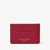 Slim Credit Card Holder Cherry Red Soft Saffiano