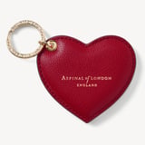 Heart Keyring Cherry Red Soft Saffiano