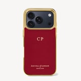 iPhone 17 Pro Case Cherry Red Soft Saffiano