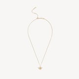Diamond Bee Pendant Necklace 0.237ct White Sapphire & Citrine