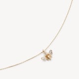 Diamond Bee Pendant Necklace 0.237ct White Sapphire & Citrine