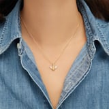 Diamond Bee Pendant Necklace 0.237ct White Sapphire & Citrine
