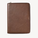 Executive A4 Zipped Padfolio Tobacco Pebble