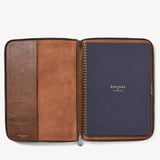 Executive A4 Zipped Padfolio Tobacco Pebble