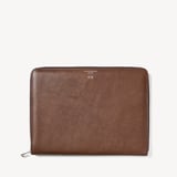 Executive A4 Zipped Padfolio Tobacco Pebble