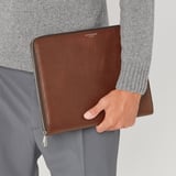Executive A4 Zipped Padfolio Tobacco Pebble