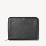 Executive A4 Zipped Padfolio Black Saffiano