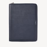 Executive A4 Zipped Padfolio  Navy Saffiano