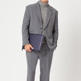 Executive A4 Zipped Padfolio  Navy Saffiano