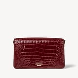Eliza Clutch Merlot Patent Croc