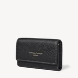 Business Card Holder Black Milled Pebble