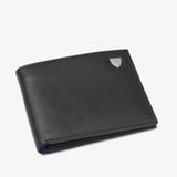 8 Card Billfold Wallet Smooth Black & Caspian Blue