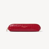 Pencil Case Deep Shine Cherry Red Small Croc