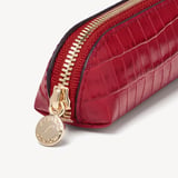 Pencil Case Deep Shine Cherry Red Small Croc
