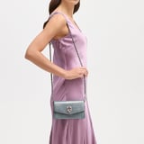 Eliza Clutch Peacock Blue Lizard