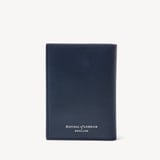 Double Fold Credit Card Holder Smooth Navy & Marmalade