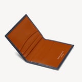 Double Fold Credit Card Holder Smooth Navy & Marmalade
