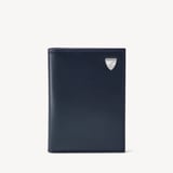 Double Fold Credit Card Holder Smooth Navy & Teal