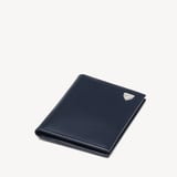 Double Fold Credit Card Holder Smooth Navy & Teal