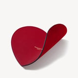 Heart Mouse Mat Cherry Red Soft Saffiano