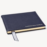 A4 Classic Leather Guest Book Navy Pebble