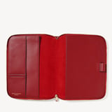A5 Compact Organiser Padfolio Deep Shine Cherry Red Small Croc