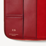 A5 Compact Organiser Padfolio Deep Shine Cherry Red Small Croc