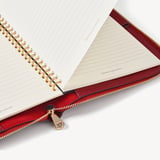 A5 Compact Organiser Padfolio Deep Shine Cherry Red Small Croc