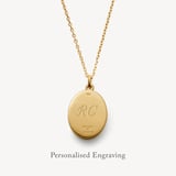 Oval Pearl Locket Necklace Pearl Cabochon & 18ct Gold Vermeil