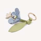 Wildflower & Bee Keyring Sky Blue Pebble