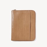 A5 Compact Organiser Padfolio Deep Shine Caramel Small Croc
