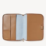 A5 Compact Organiser Padfolio Deep Shine Caramel Small Croc