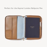 A5 Compact Organiser Padfolio Deep Shine Caramel Small Croc