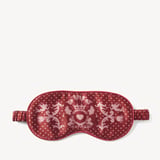 Silk Eye Mask Set Cherry Red Cherubs Pure Silk