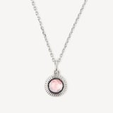 Gemstone Pendant Necklace Rose Quartz & Sterling Silver 925