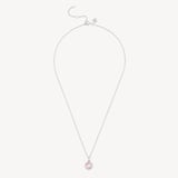 Gemstone Pendant Necklace Rose Quartz & Sterling Silver 925