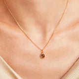 Gemstone Pendant Necklace Smoky Quartz & 18ct Gold Vermeil
