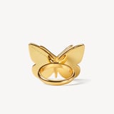 Butterfly Scarf Ring Navy Enamel & 18ct Gold Plated
